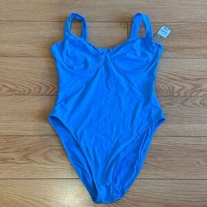 SKIMS Signature Swim Underwire One-Piece (Tide)